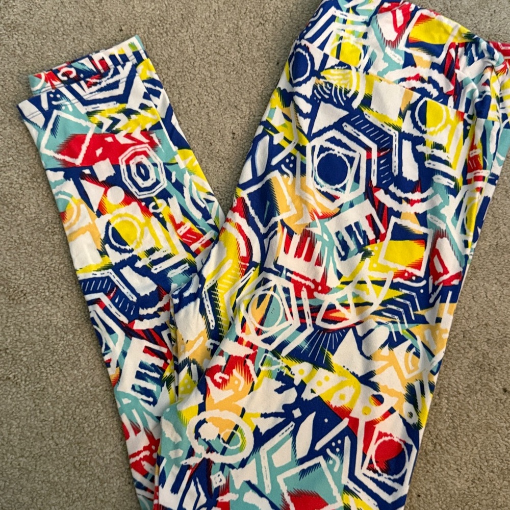 LuLaRoe Multicolor Abstract Print Leggings